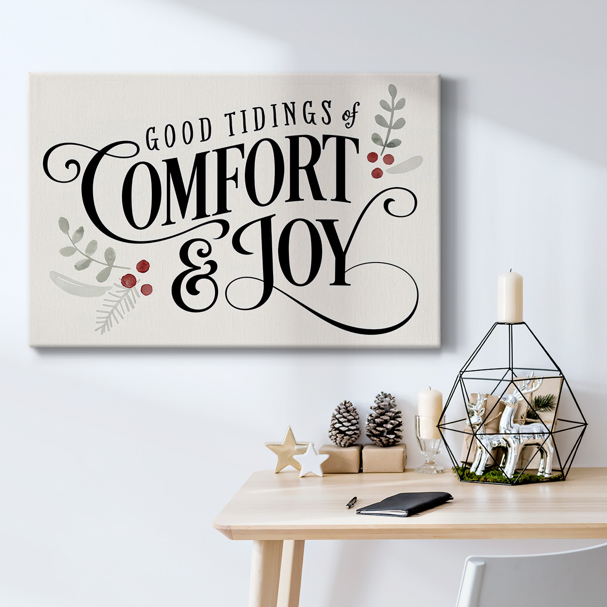 Merry Sentiment I- Gallery Wrapped Canvas