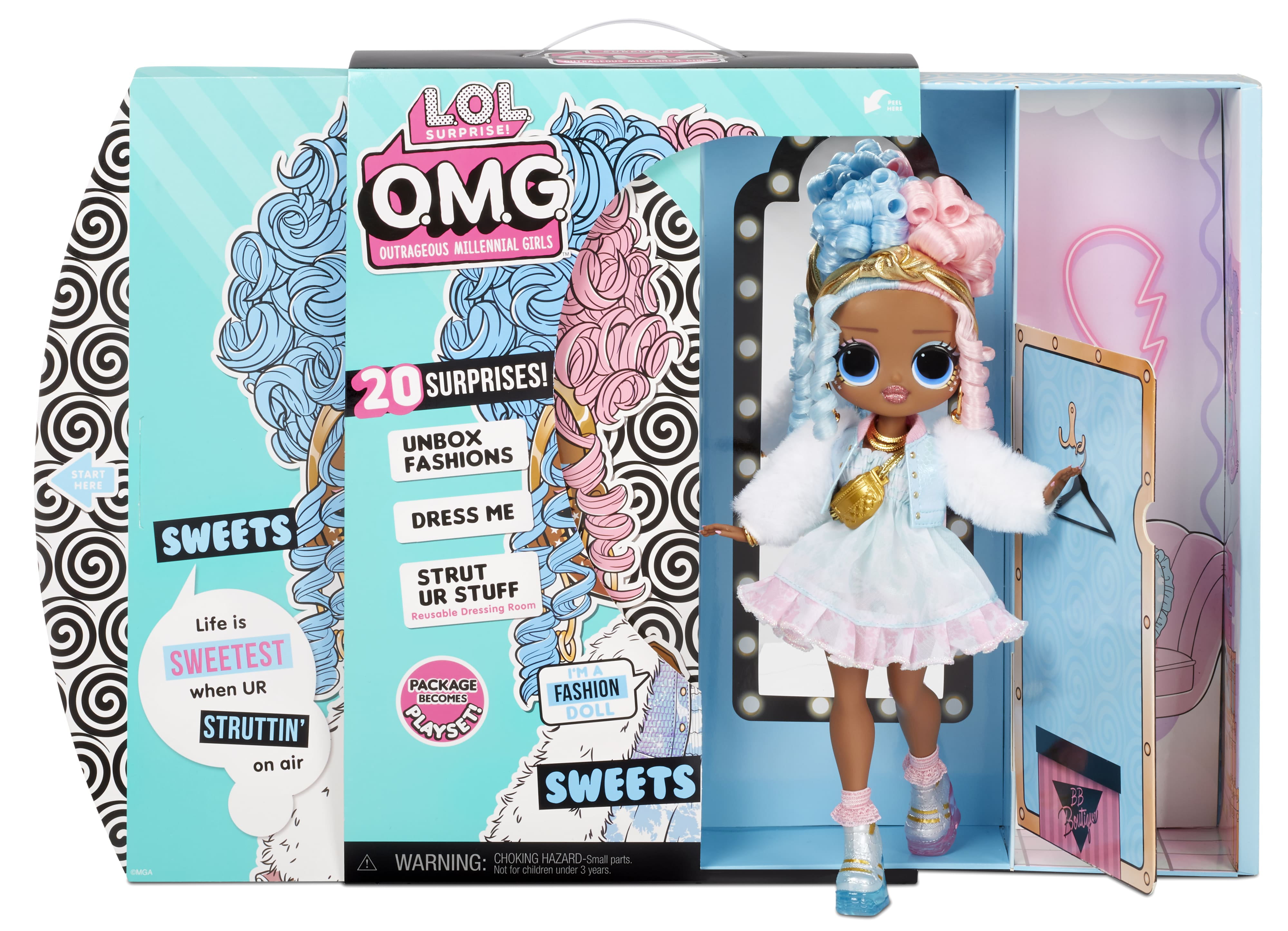 Dress Up Doll Set with 20 Surprises New LOL Surprise OMG Sweets Fashion Doll 