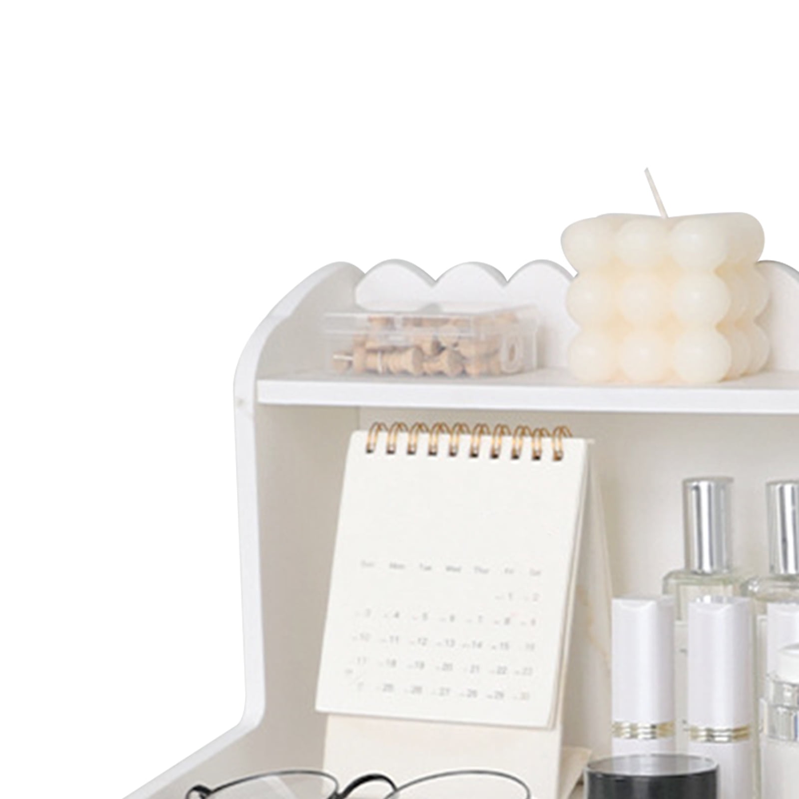 Desktop Shelf Organizer Office Storage, Expandable Bookshelf Display Rack, Versatility Office Supplies Desk Organizer, for makeup storage, desktop storage L 46.5*21*30cm