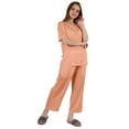 thumbnail image 2 of Inkmeso Ensemble de Pyjama à Manches Courtes pour Femmes, T-Shirt Henley et Ensemble de Vêtements de Nuit, 2 of 7