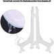 thumbnail image 5 of Portaplacas de plástico blanco, caballete transparente, soporte para fotografías, marco de fotografías y platos decorativos, ilustraciones de 17,5 cm en blanco (10 unidades), 5 of 5