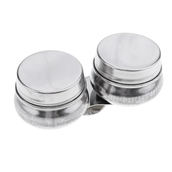 simhoa Double Stainless Steel Round Dipper Palette Clip Container for Oil mediums With Lid