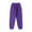 Purple, variant on CHEEREAM Little Boys Girls Cotton Sweatpant High Waisted Elastic Sport Pant Athletic Lounge Trousers with Pockets for Children 4-12Years