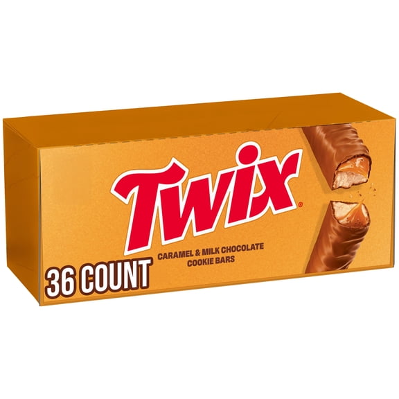 Twix Caramel Cookie Chocolate Candy Bars - 1.79 oz., 36 ct. Bulk Pack