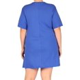 thumbnail image 4 of Women's Plus Size Casual Relaxed Fit Short Sleeves Front Pockets Solid T-Shirt Dress, 4 of 4
