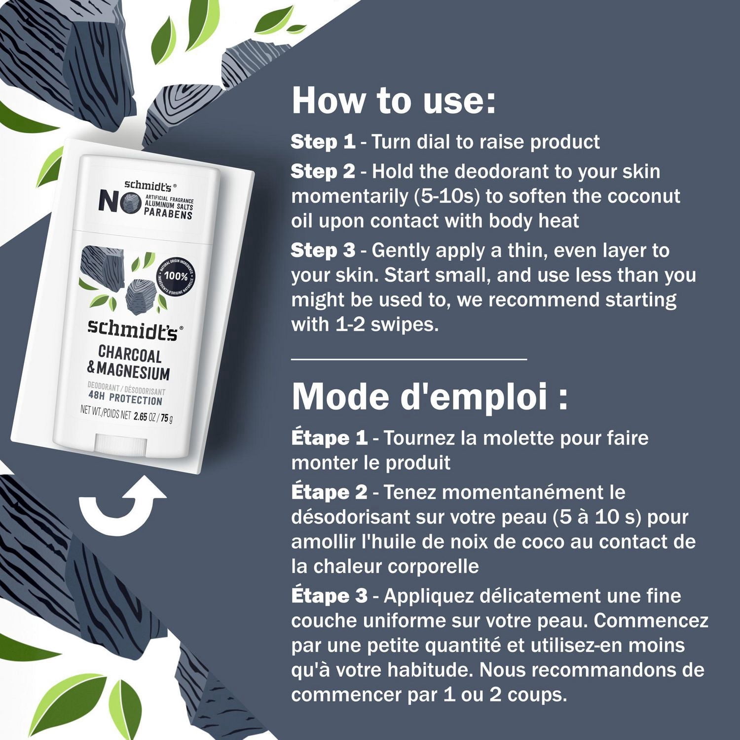 Schmidt's Charcoal & Magnesium Natural Origin Deodorant - Walmart.ca