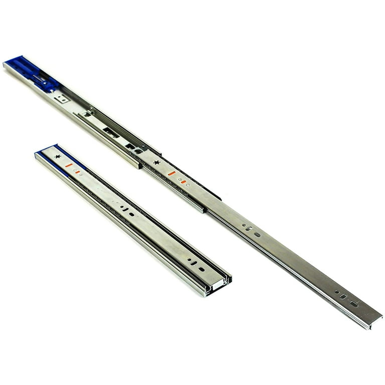 24 in. Push to Open Full Extension Side Mount Ball Bearing Drawer Slide with Installation Screws (10-Pair) 24 in. Push to Open Full Extension Side Mount Ball Bearing Drawer Slide with Installation Screws (10-Pair)