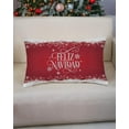 thumbnail image 5 of Christmas Pillow Covers 12x20 \u2013 Feliz Navidad Throw Pillow Case with Snowflakes \u2013 Red Holiday Cushion Cover for Couch or Latino Christmas Decor, 5 of 6