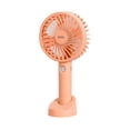 thumbnail image 1 of Ventilador portátil de mano 1000-1200 mAh Ventilador de escritorio recargable USB (naranja), 1 of 3