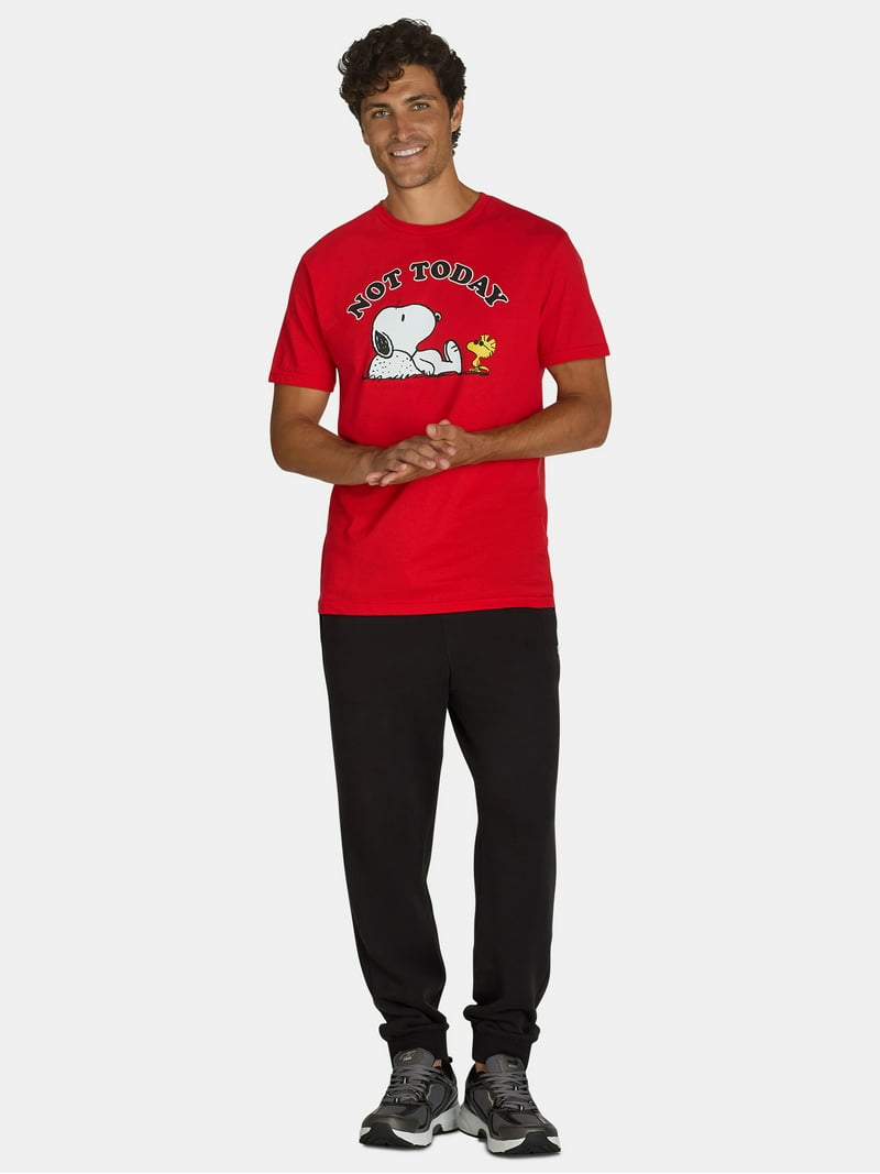 SNELOS Sneaker Lover Graphic T-Shirt For Men | Streetwear Cotton Tee In Black Red