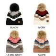 thumbnail image 6 of CC Beanie with Pom & Aztec Pattern, 6 of 9