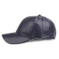 thumbnail image 3 of Visors Leather Baseball Cap Men Women Adjustable Leather Peaked Cap Gifts, 3 of 4