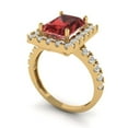 thumbnail image 2 of Clara Pucci 14K Yellow Gold 3.84ct Garnet Solitaire with Accents Ring, 2 of 8