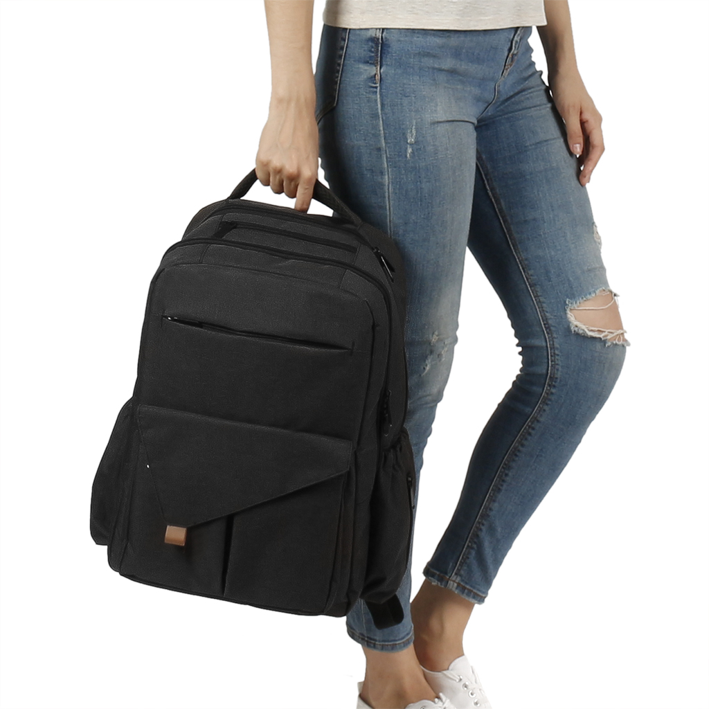 Baby Diaper Bag Tote Backpack Stroller Hanging Bag Portable Multifunction Diaper Organizer Storage Bag Mommy Bag for Outdoor Travel