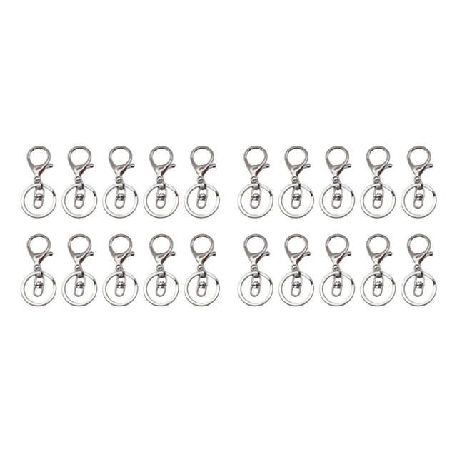 Guardoinrt 10piece Carabiners Lobster Claw For Keychain - Strong And Functional Accessories For Easy Key WhiteK lobster +spla 2Set