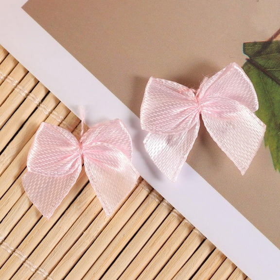 TAILTOSS Pink Bow Ornaments for Decorating Handmade Hair Bows 100Pcs