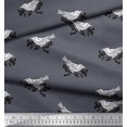 thumbnail image 2 of Soimoi Rayon Crepe Fabric Branch & Bird Block Print Fabric by Yard 46 Inch Wide, 2 of 3