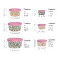 thumbnail image 5 of Milton BPA-Free Plastic Mixing Bowl Set Meal Prep & Food Storage Containers with Lids, Set of 6 Pink, 5 of 8