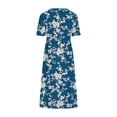 thumbnail image 5 of ZHUGeLI Tshirt Dress for Women 2024 Casual Plus Size Summer Long Dress Boho Floral Print Loose Flowy Long Dresses with Pockets, 5 of 5