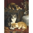 thumbnail image 3 of Charles Van Den Eycken 15x18 Black Modern Framed Museum Art Print Titled - What Time is it (1903), 3 of 5
