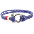 thumbnail image 4 of Pulsera de paracord con dije de moda, estilo azul marino, cuerda trenzada de acero inoxidable, 2, 4 of 4