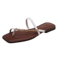 thumbnail image 2 of Sandalias Mujer Pinch Zapatillas planas Cadena Cómoda Playa Zapatos romanos Flip Flop Wmkox8yii hj789, 2 of 8