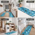 thumbnail image 5 of Cartoon Dogs Blue Background Kitchen Rugs Sets Of 3,Kitchen Runner Rugs Non Skid Washable,Decorative Kitchen Floor Mats for Kitchen,Sink,Laundry,17"x30"+ 17"x47" + 17"x59", 5 of 6