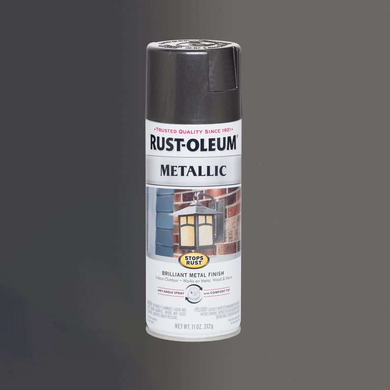 Rust-Oleum Stops Rust Charcoal Metallic Spray Paint, 11 oz photo 1