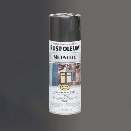 Charcoal, Rust-Oleum Stops Rust Metallic Paint-244228, 11 oz