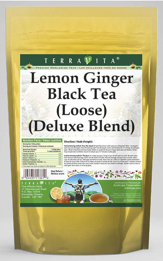 Lemon Ginger Black Tea (Loose) (Deluxe Blend) (4 oz, Zin 537442) 3