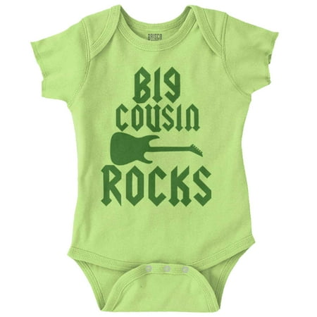 

Big Cousin Rocks Cuz Relatives Romper Boys or Girls Infant Baby Brisco Brands 24M