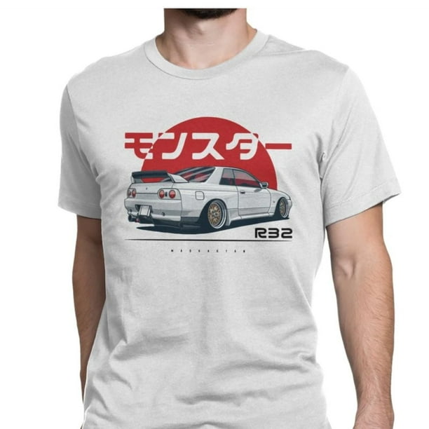 Camisetas Monnsster Skyline R32 GTR JDM para hombre, divertidas camisetas de algodón puro con diseño de coche japonés Dr.ift, camisetas de manga corta, camisetas de talla grande.
