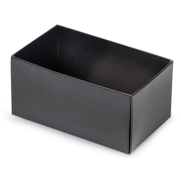 50 PK, Black Macaron & Cookie Box Base, 3.75 x 2.5 x 2" For Events, Birthday Parties, Upscale Events, Made In USA