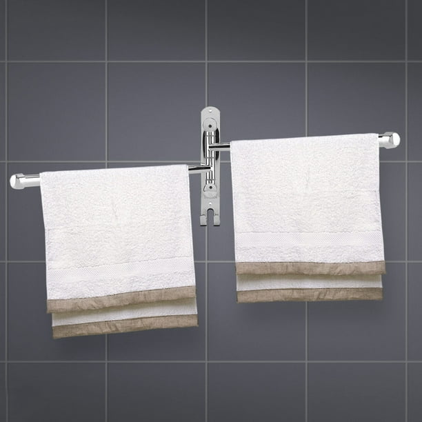 Swivel Towel Rack 4 Swing Arm Bathroom Towel Bar Wall Mounted Thick Brass  Rustproof Hanging Holder Brushed Gold Finish Shower Room, Kitchen,three
