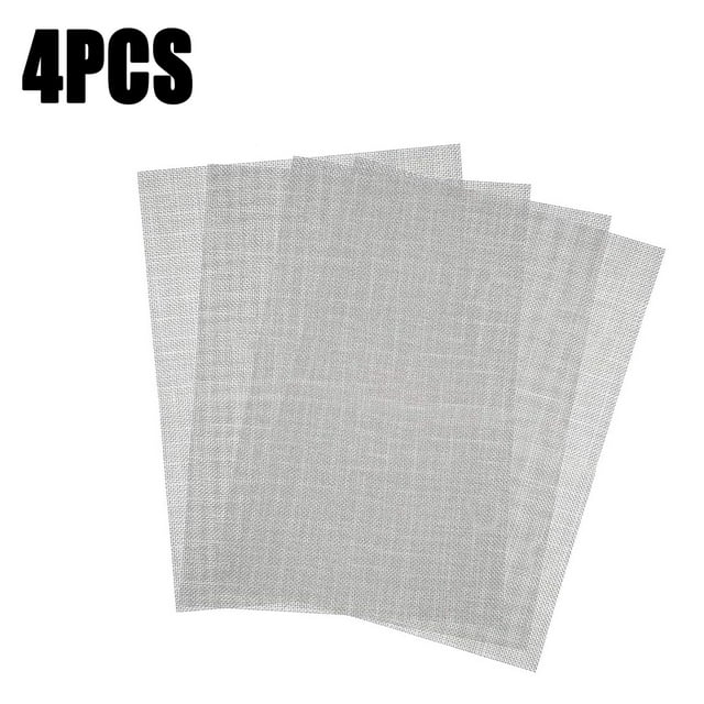 4 PCS 304 Stainless Steel Woven Mesh Panels, 1MM Hole, 8.3x5.9 Inch, for Pest Control/Drain Covers/Airbricks