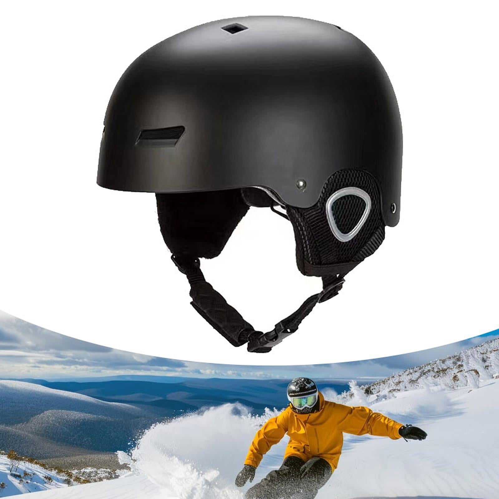figatia Ski Helmet Skateboard Helmet Detachable Lining Sports Helmet Snow Helmet for Winter Sports Rock Climbing Skateboard Men Women Black L