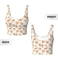 thumbnail image 3 of Sports Bras For Women - Conch Shells Print No.9026 Seamless Yoga Bra Workout Crop Top With Removable Cups, 3 of 8