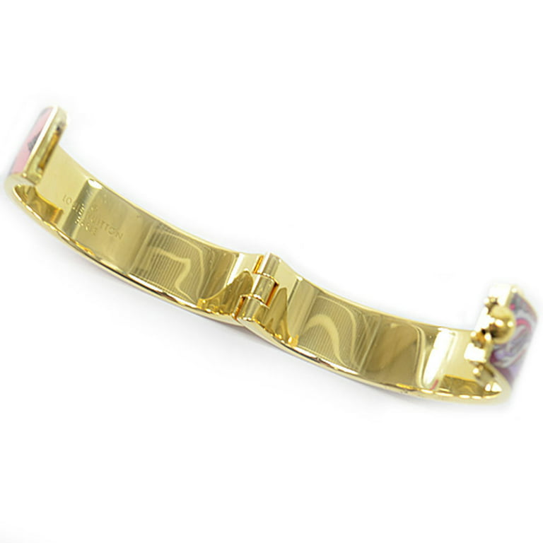 Louis Vuitton Classic LV Logo & Monogram Pattern Female High End Yellow  Gold Plated Cuff Bangle Fashion Jewellery For Birthday