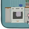 thumbnail image 4 of Black White French Bulldog Kitchen Scene Dish Drying Mat, 4 of 7
