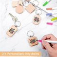 thumbnail image 5 of Wooden Keychain Blanks, 32Pcs Wood Engraving Blanks Key Chain Bulk, 5 of 5