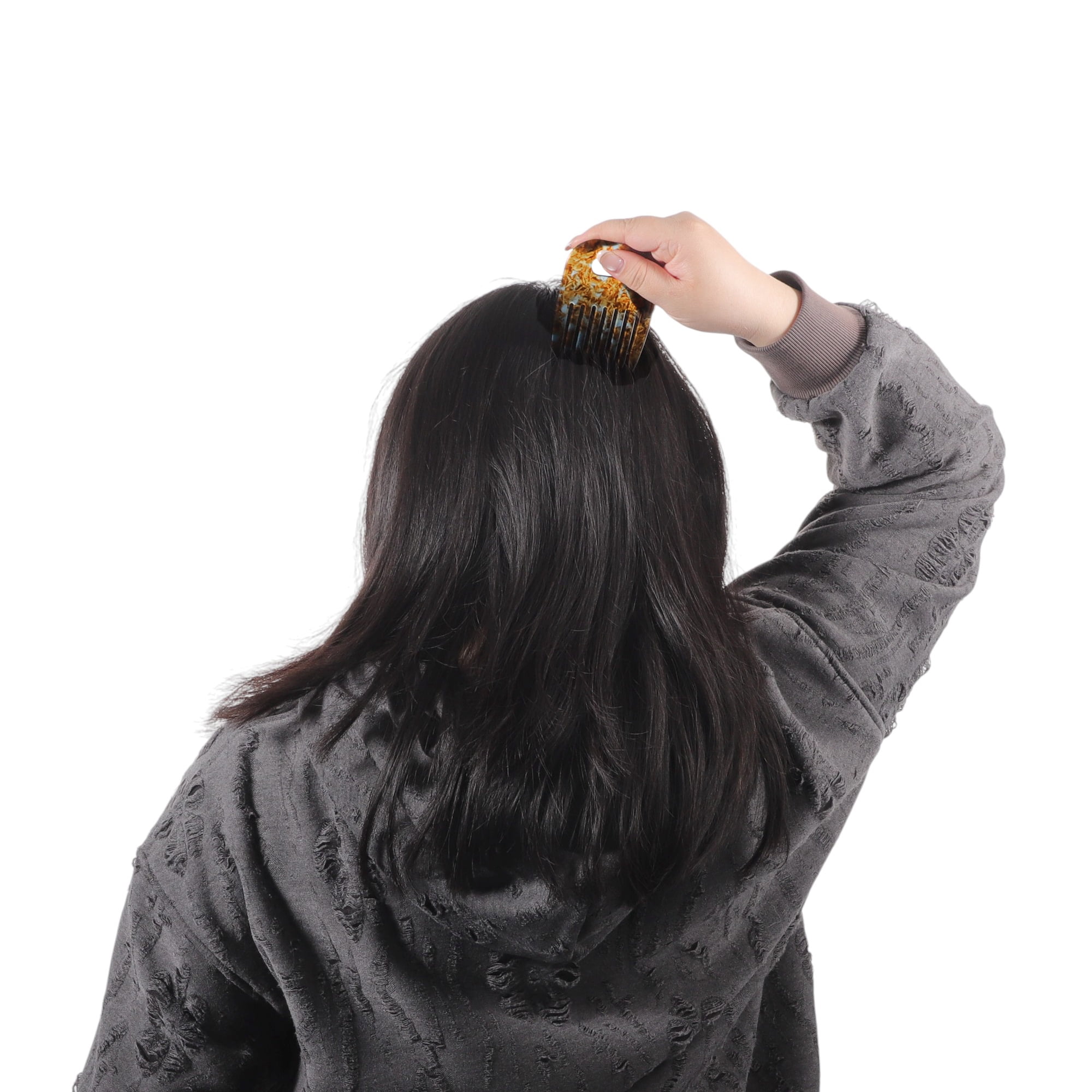 Unique Bargains 1 Piece Women Durable Vintage Acetate Comb for Curly Hair Brown