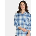thumbnail image 5 of Time and Tru Women's Soft Button Up Shirt with Long Sleeves, Sizes XS-XXXL, 5 of 6
