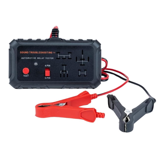 Sound Troubleshooting Automotive Relay Tester - 4 & 5 Pin 12V Auto Diagnostic Tool, Small Handheld DIY Car Tester with Battery Clips, Relay Testing Kit, Electrical Systems Tool | Paten
