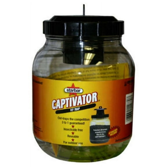 1 PC,Starbar 100520214 Captivator Reusable Fly Trap w/ Feeding & Sex Attractant