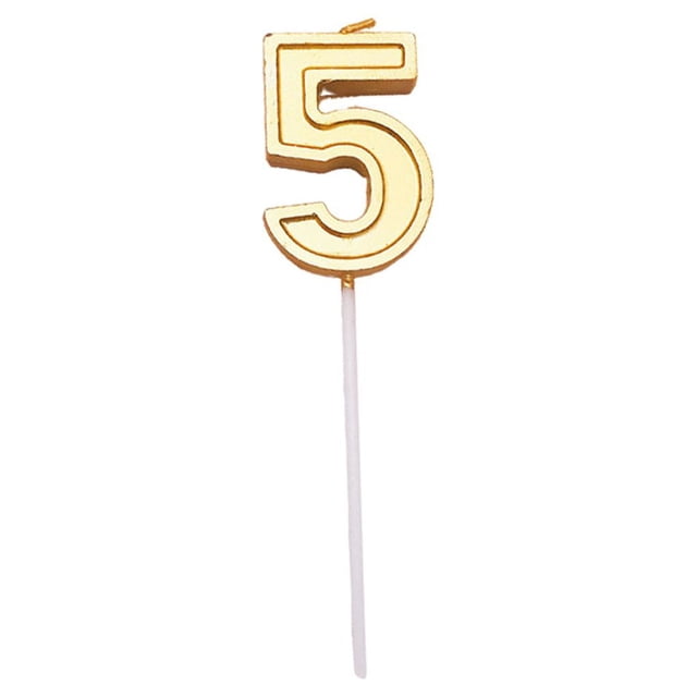 Birthday Cake Digital 0-9 Candle Party Celebration Cupcake Cakes Decorations Topper Home Craft Accessories Gift Number 5