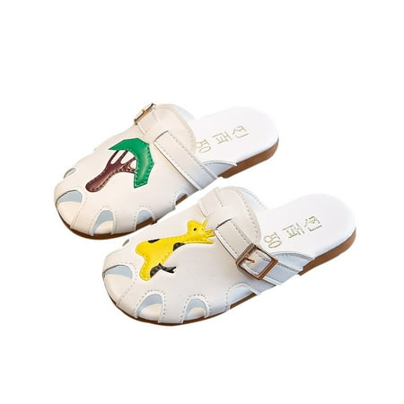 

Bullpiano Summer Girls Sandals Kids Anti-slip Cartoon Slippers Indoor Outdoor Beach Shoes