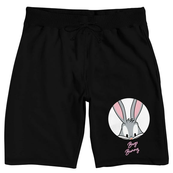 Looney Tunes Bugs Bunny Men's Black Graphic Sleep Shorts-Medium