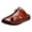 Brown_014, variant on Mens Closed Toe Leather Handmade Sandals Adjustable Heel Strap Slip on SummerBreathable Comfortable Lightweight Beach Outdoor Fisherman Slippers Blue 7 (EU-39)