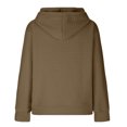 thumbnail image 4 of Chandails à Capuchon pour Femmes Mode Automne et Hiver Imprimé Décontracté Manches Longues Col Rond Chandails en Molleton à Capuche Blouse Ample avec Cordon de Serrage et Poche, 4 of 5