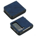 thumbnail image 5 of Allytech for Samsung Galaxy Z Flip 3 Case 2022, Business Style Premium PU Leather Shockproof Protective Case for Men Women Slim Case for Galaxy Z Flip3 2021, Darkblue, 5 of 6